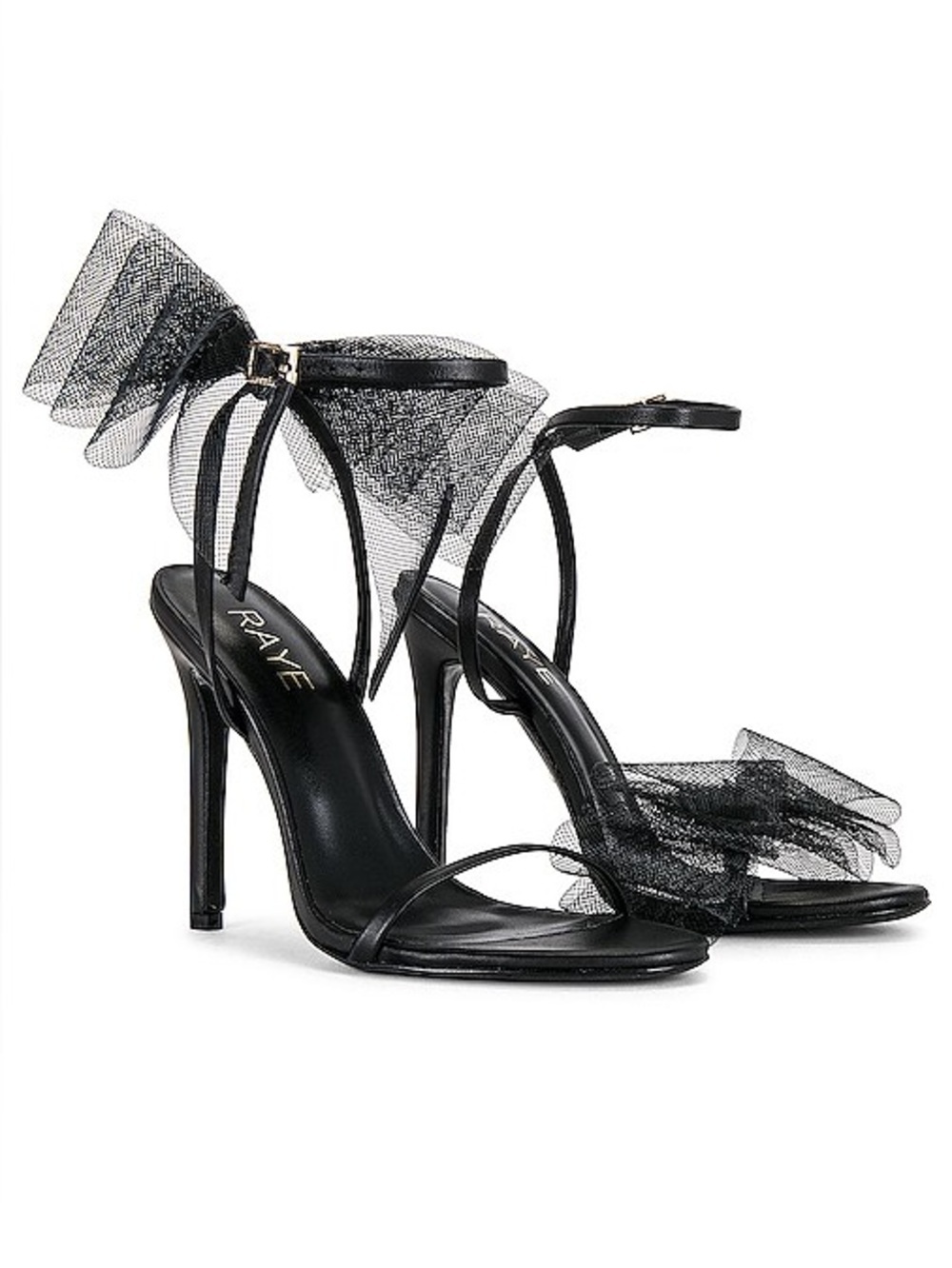 Revolve RAYE Bubbly Bow Heel in Black Size 9